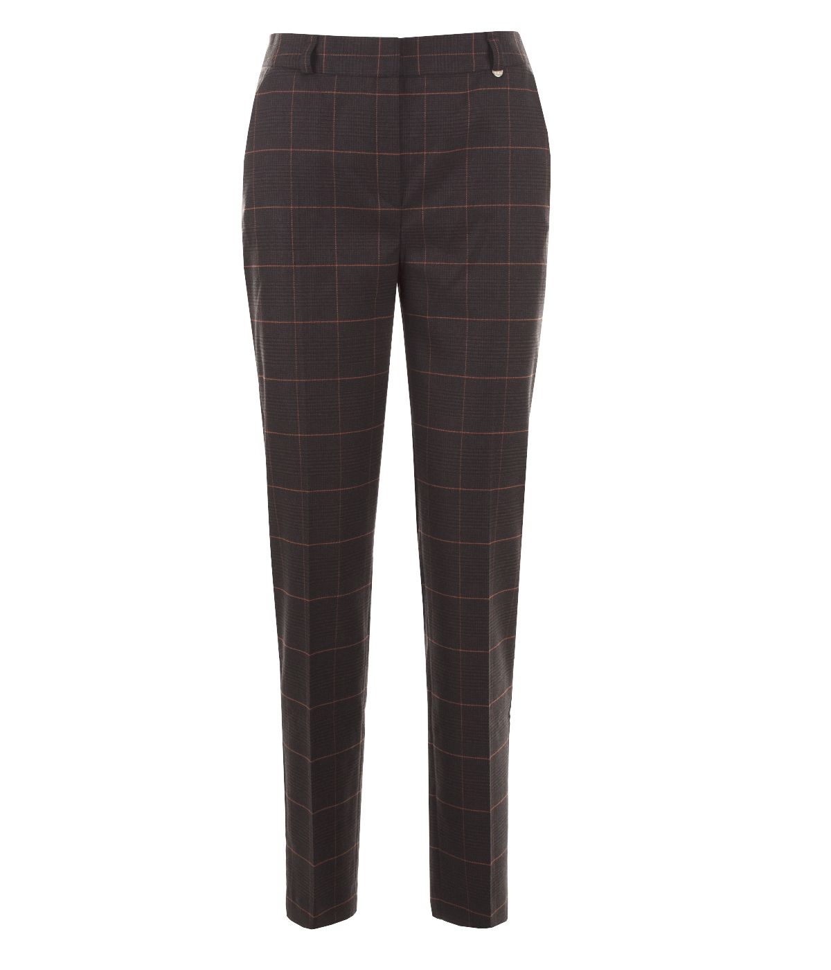 Checkered trousers with crease 0